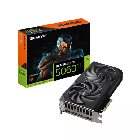 GIGABYTE GeForce RTX 5060 Ti WINDFORCE 8G Carte Graphique ? 8 Go GDDR7, 128 bits, PCI-E 5.0, 2572 MHz Fréquence du processeur…