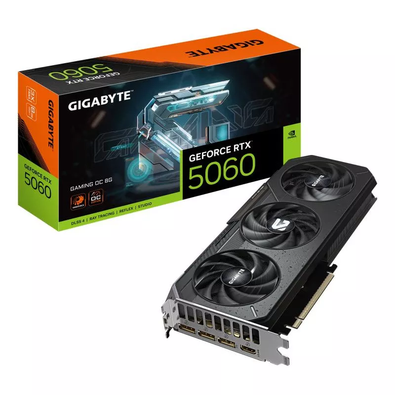 GIGABYTE GeForce RTX 5060 GAMING OC 8G Carte Graphique - 8GB GDDR7, 128bit, PCI-E 5.0, 2595 MHz Fréquence du c?ur, 3 x…