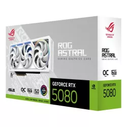 ASUS ROG Astral - -RTX5080-O16G-WHITE NVIDIA GeForce RTX 5080 16 Go GDDR7