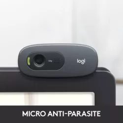 Logitech 960-001063 webcam 3 MP 1280 x 720 pixels USB Gris, Gris foncé