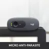 Logitech 960-001063 webcam 3 MP 1280 x 720 pixels USB Gris, Gris foncé