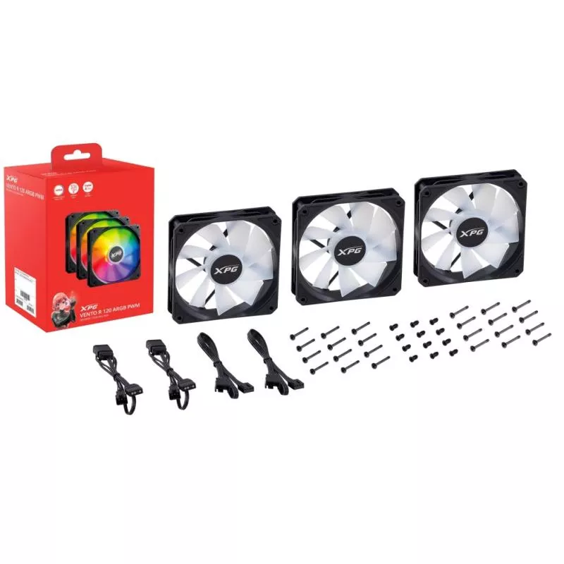 XPG VENTO R 120 ARGB PWM Boitier PC Ventilateur 12 cm Noir 1 pièce(s)
