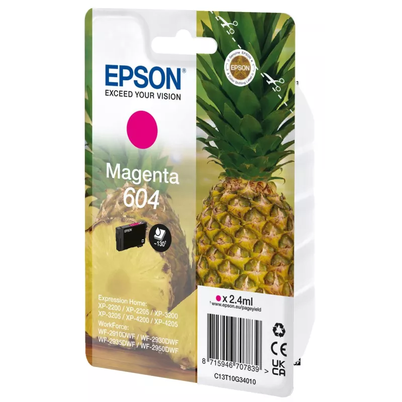 EPSON Cartouche Ananas encre 604 Magenta 2,4ml Alarme | MonPC.Store