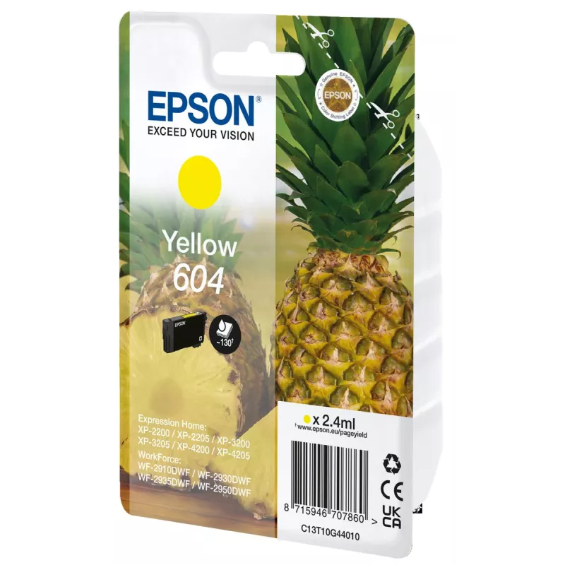 EPSON Cartouche Ananas encre 604 Jaune 2,4ml Alarme | MonPC.Store