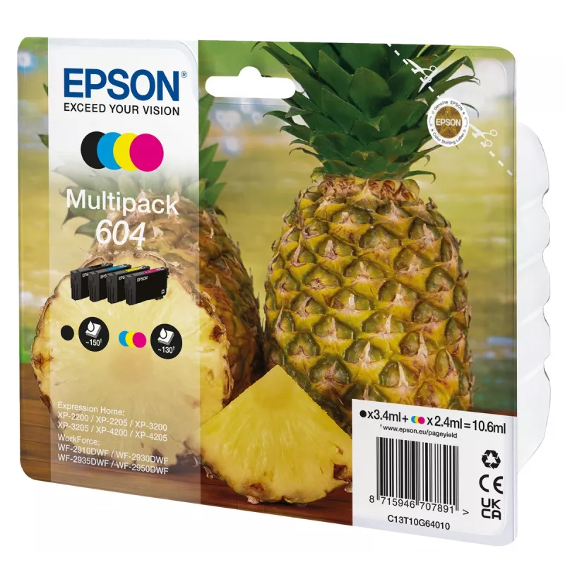 EPSON Multipack 4-colours Ananas 604 Ink 1 x 3.4 ml… | MonPC.Store