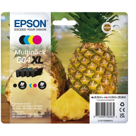 EPSON Multipack Ananas 604XL Encre N,C,M,J 1x8,9ml+3x4ml