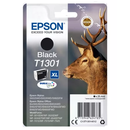 EPSON Cartouche Cerf T1301 Encre DURABrite Ultra Noir… | MonPC.Store