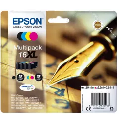EPSON Cartouche Multipack Stylo à plume16XL Encre N,C,M,J XL 32,4ml