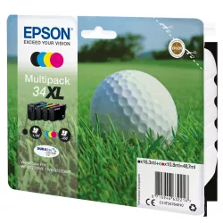 EPSON Pack 4 cartouches Golf 34XL Encre N,C,M,Y 1x16,3ml+3x10,8ml