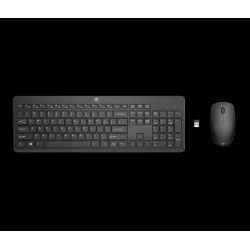 HP230 Noir Clavier et souris sans fil 2.4GHz Ensemble elegant, confortable et silencieux. Grande autonomie. Clavier gomme…