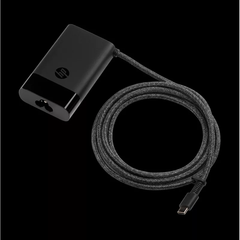 HP USB-C 65 W Chargeur USB-C pour ordinateur portable - Format de voyage Compact et léger,1 m (cordon d'alimen), 1,8 m (câble…