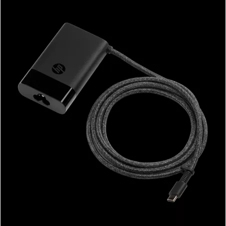HP USB-C 65 W Chargeur USB-C pour ordinateur portable - Format de voyage Compact et léger,1 m (cordon d'alimen), 1,8 m (câble…