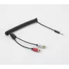 Câble Jack mâle 3.5mm / 2 RCA torsadé 2m - noir | MonPC.Store