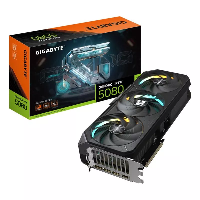 GIGABYTE GeForce RTX 5080 GAMING OC 16G Carte Graphique - 16GB GDDR7, 256 bits, PCI-E 5.0, 2730MHz Core Clock, 3 x…