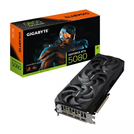 GIGABYTE GeForce RTX 5080 WINDFORCE OC SFF 16G Carte Graphique - 16 Go GDDR7, 256 bits, PCI-E 5.0, 2670MHz Fréquence du C?ur…