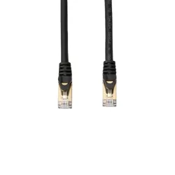 Câble RJ45 droit couleur noir - 5m S/STP Cat 7 avec snagless et connecteurs en or