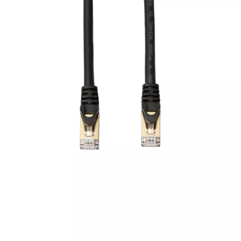 Câble RJ45 droit couleur noir - 5m S/STP Cat 7 avec snagless et connecteurs en or