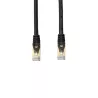 Câble RJ45 droit couleur noir - 5m S/STP Cat 7 avec snagless et connecteurs en or