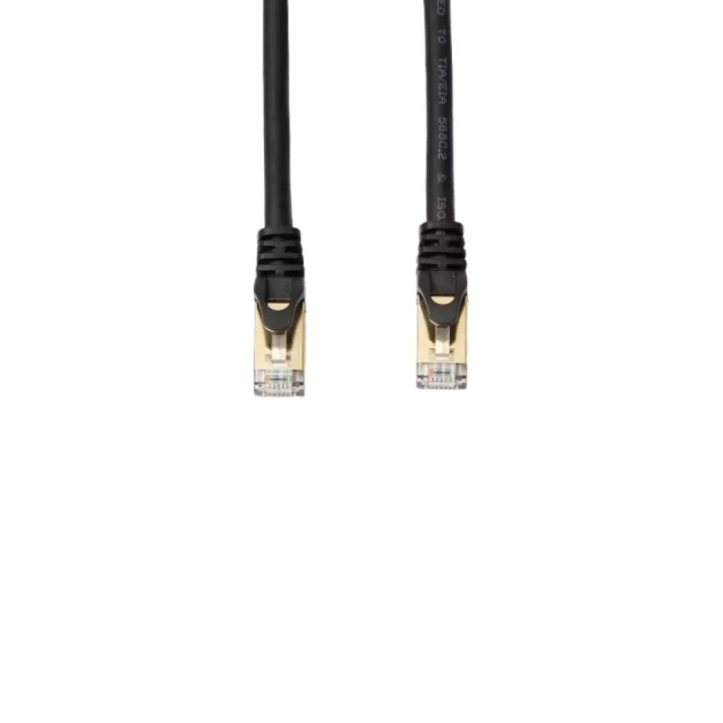 Câble RJ45 droit couleur noir - 10m S/STP Cat 7 avec snagless et connecteurs en or