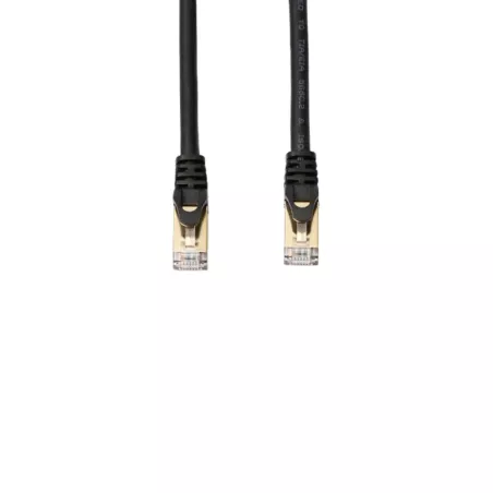 Câble RJ45 droit couleur noir - 10m S/STP Cat 7 avec snagless et connecteurs en or