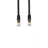 Câble RJ45 droit couleur noir - 10m S/STP Cat 7 avec snagless et connecteurs en or