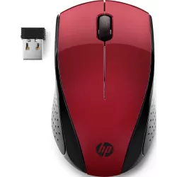 HP 220 Rouge - Souris sans fil Résolution capteur 1300 dpi connexion 2,4 Ghz 3 boutons, autonomie jusqu'à 15 mois en usage…