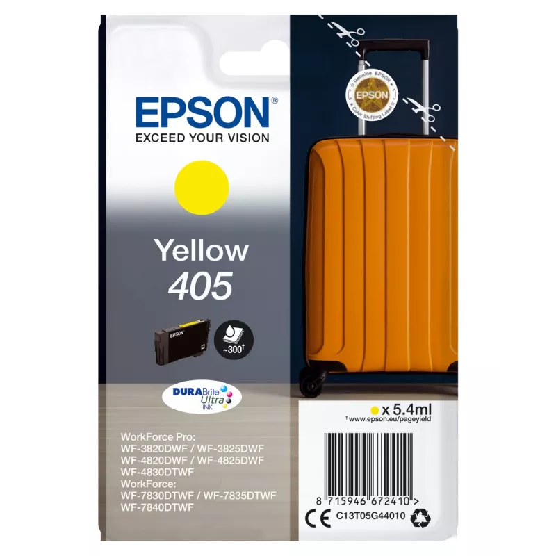 EPSON encre Yellow 5.4ml DURABrite Ultra Valise : 405/405XL