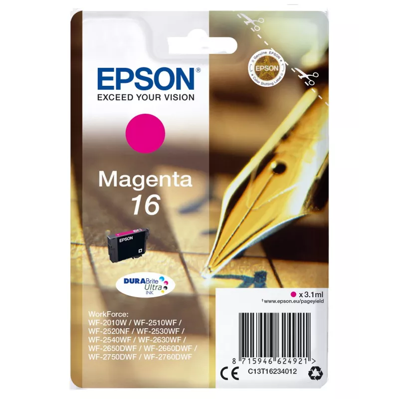 EPSON Cartouche Stylo à plume 16 Encre Durabrite Magenta 3,1ml