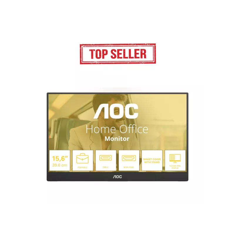 AOC 16T20E2 "TOP SELLERS" - 15.6" IPS Full HD Noir - Moniteur portable