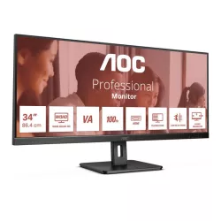 AOC U34E2M écran plat de PC 86,4 cm (34") 3440 x 1440… | MonPC.Store