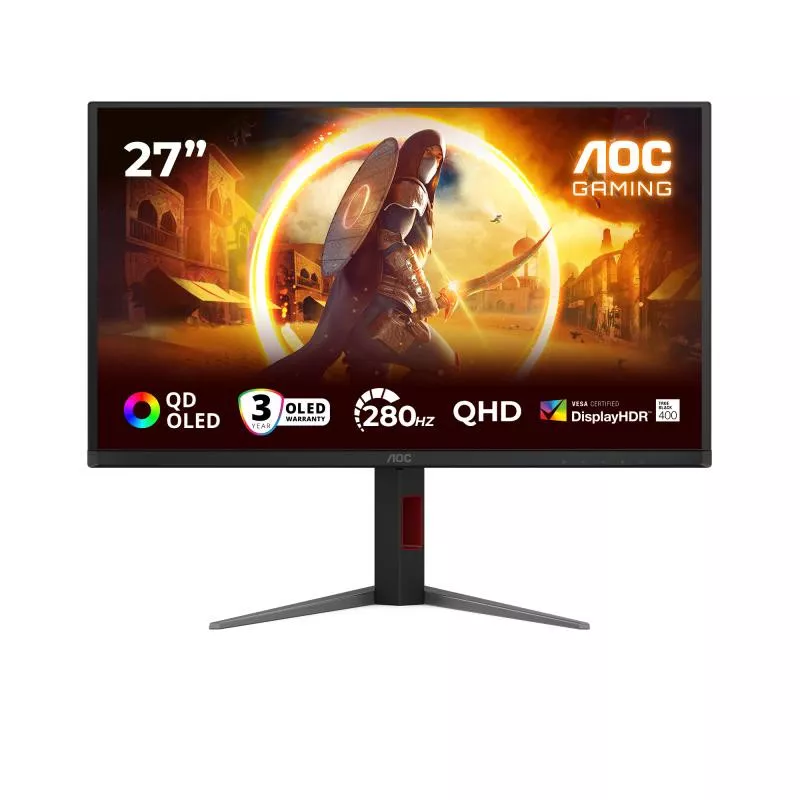 AOC Q27G4ZD écran gaming 27" QD-OLED QHD - 2560x1440 280Hz 0,03ms - Moniteur PC gamer
