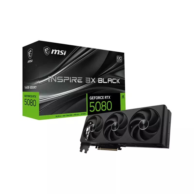MSI RTX 5080 16G INSPIRE 3X OC BLACK | MonPC.Store