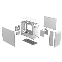 ASUS Prime AP201 MicroATX Mini Tower Blanc | MonPC.Store