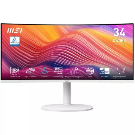 MSI Modern MD342CQPW - VA UltraWide Quad HD Blanc CB/CE