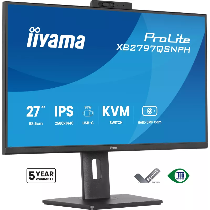 Ecran IIYAMA 27 Noir Ultra mince avec Webcam IPS 16:9… | MonPC.Store