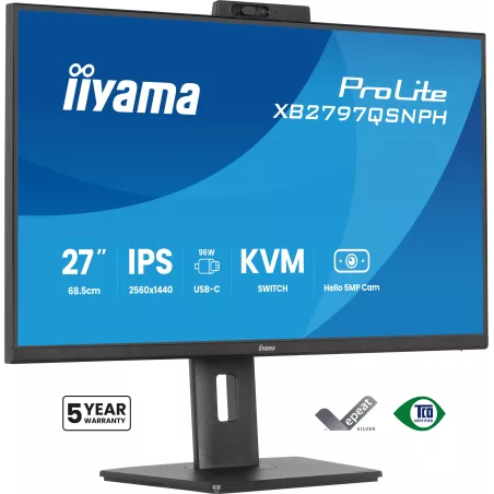 Ecran IIYAMA 27 Noir Ultra mince avec Webcam IPS 16:9… | MonPC.Store