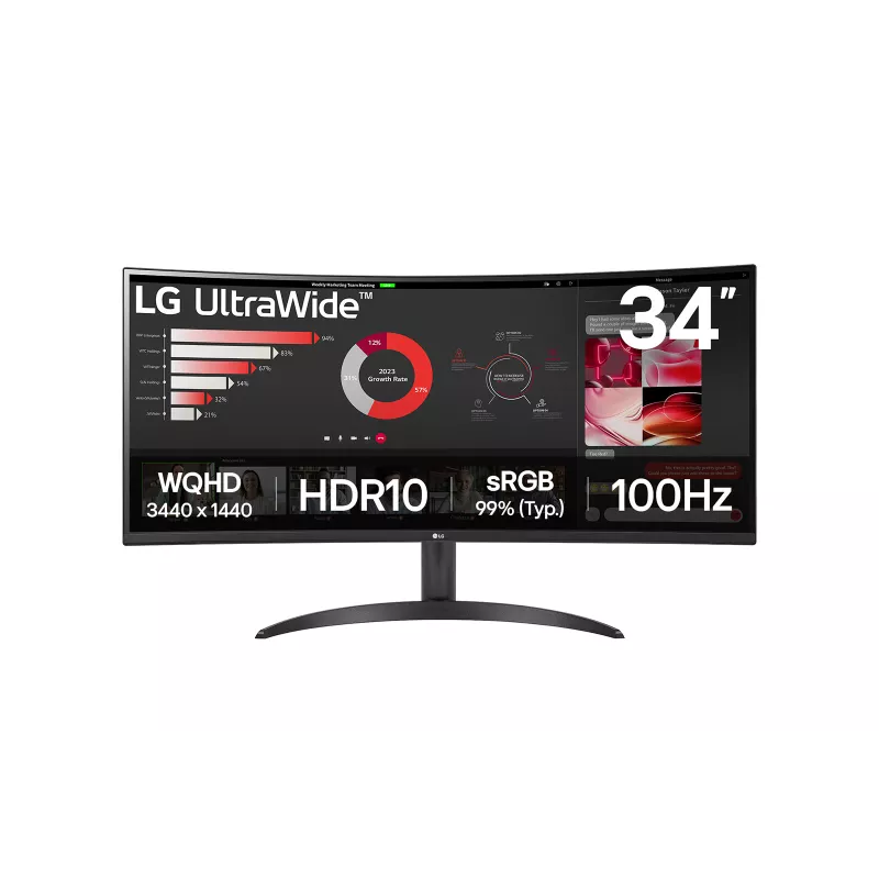 ECRAN LG 34 Noir 34WR50QK-B Incurvé VA 100Hz 21:9 5ms… | MonPC.Store