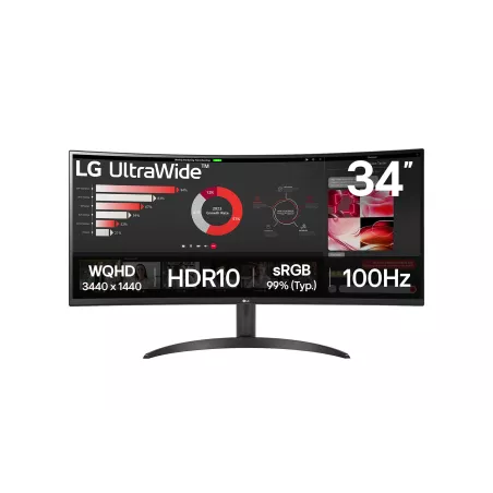 ECRAN LG 34 Noir 34WR50QK-B Incurvé VA 100Hz 21:9 5ms… | MonPC.Store