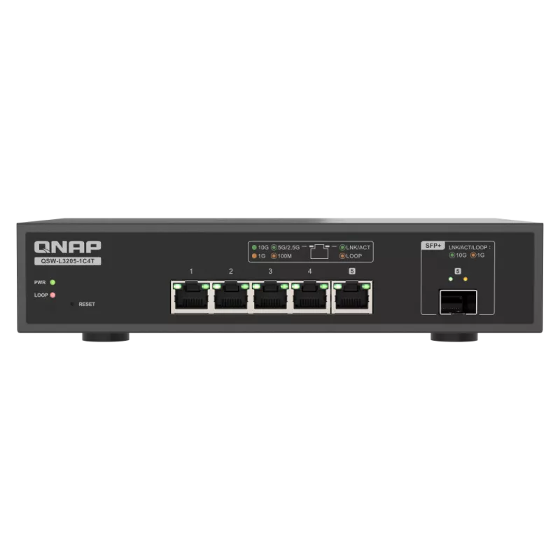 Switch Qnap QSW-L3205-1C4T 5 x 10G/5G/2,5G/1G/100M Web… | MonPC.Store