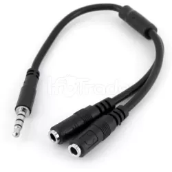 Adaptateur 2 x jack 3,5 (Mirco + Casque) vers 1 x Jack… | MonPC.Store