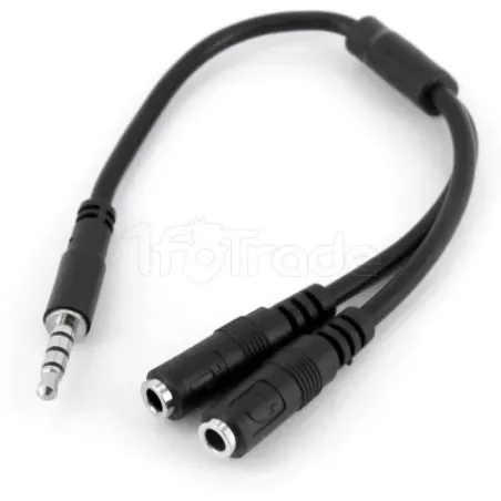 Adaptateur 2 x jack 3,5 (Mirco + Casque) vers 1 x Jack… | MonPC.Store