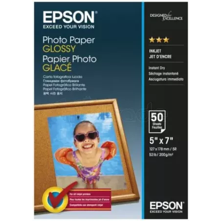 Papier PhotoEpsonglacé 200g/m² - 50 feuilles 13x18 cm | MonPC.Store