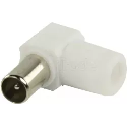 Lot de 2 ConnecteursValuelineCoaxial mâle (Blanc) | MonPC.Store