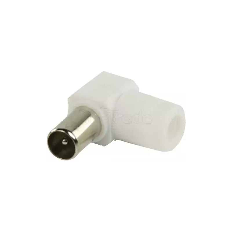 Lot de 2 ConnecteursValuelineCoaxial mâle (Blanc) | MonPC.Store