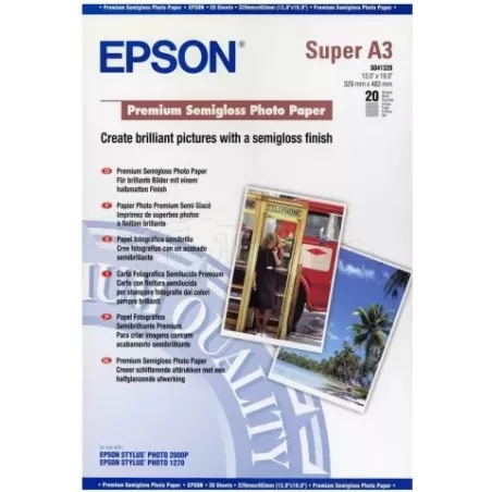 Papier PhotoEpsonPremium semi-glacé 251g/m² - 20… | MonPC.Store