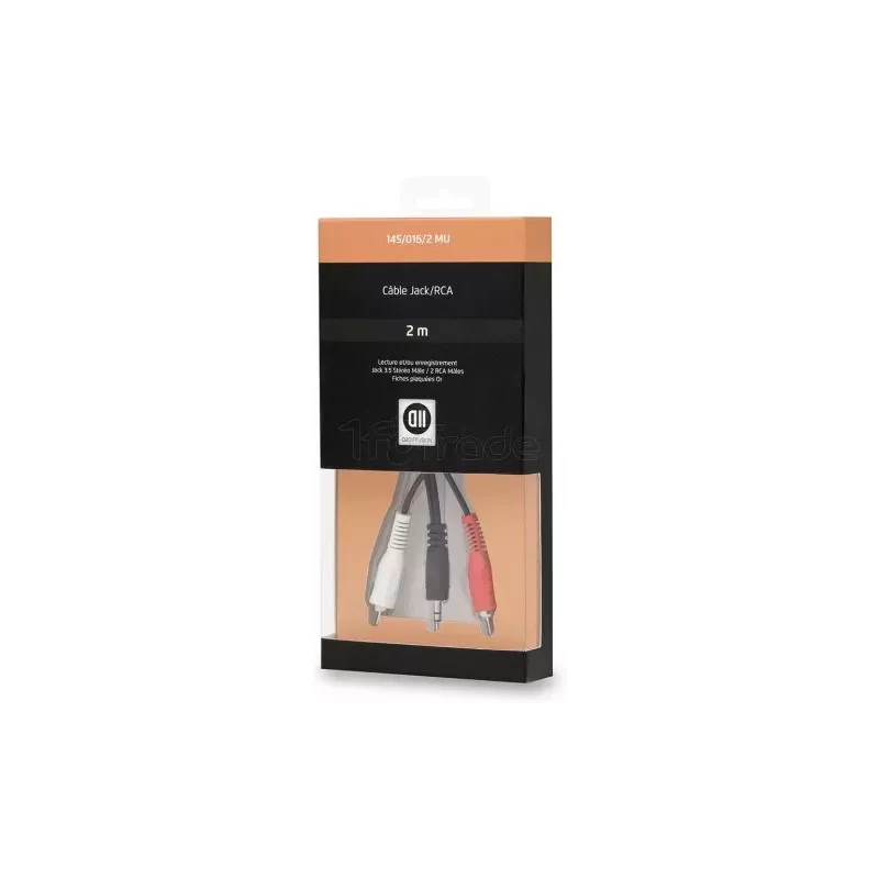 Cable audio D2 Diffusion Jack 3,5mm vers 2x RCA 2m M/M… | MonPC.Store