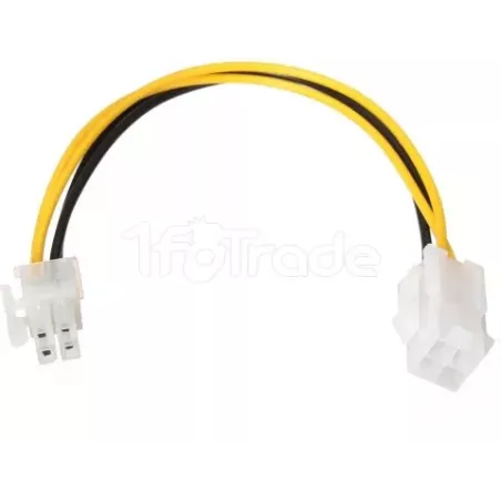 Cable rallonge d'alimentation P4 M/F 20cm | MonPC.Store