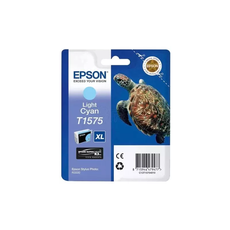Cartouche d'encreEpsonTortue T1575 XL (Cyan clair) | MonPC.Store