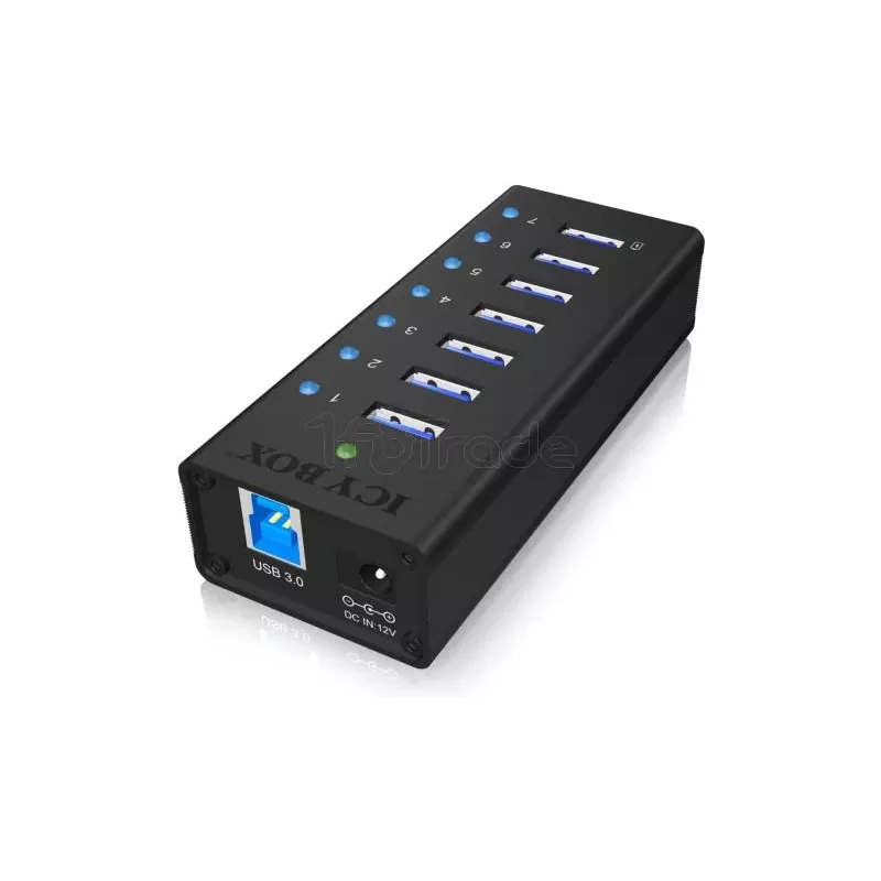 Hub USB 3.0Icy Box- 7 ports (Noir) | MonPC.Store