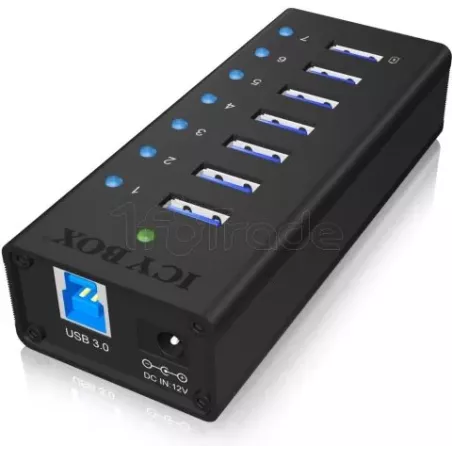 Hub USB 3.0Icy Box- 7 ports (Noir) | MonPC.Store